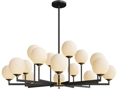 Ball Valley Chandelier 16 Low-poly 3D model