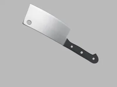 Cleaver Knife Low-poly 3D model