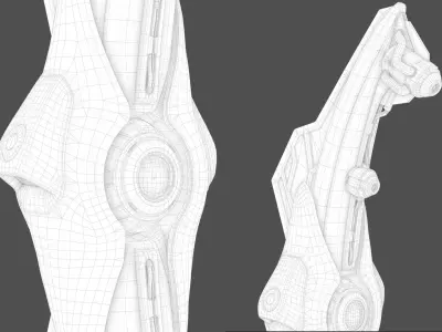 Alien  Drone Low-poly 3D model