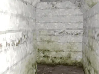 PSX Low Poly Abandoned Dungeon Building Low-poly 3D model