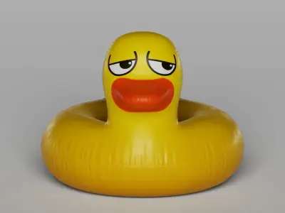 Giant Rubber Ducky Pool Float 3D model