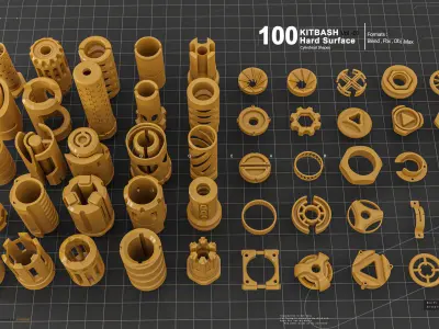 Hard Surface Kitbash Vol 01 3D model