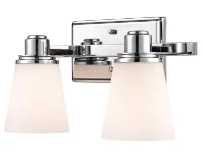 Simkins  Dimmable Polished Chrome Vanity Light Free 3D model
