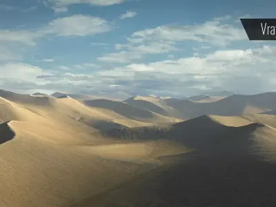 Desert sand Low-poly 3D model