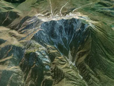 Mountain landscape Daisen Japan 3D model