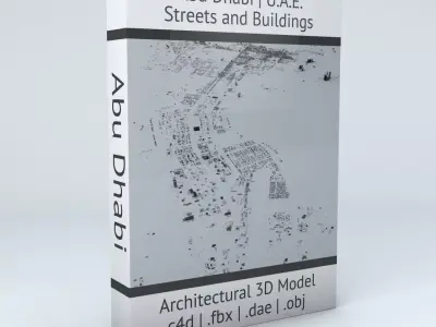 Abu Dhabi Streets and Buildings 3D model