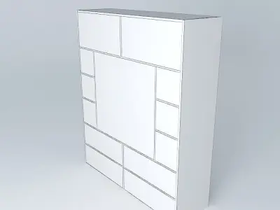 Closet with  sliding doors Free 3D model