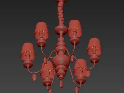 Masiero Eva Chandelier 6 3D model