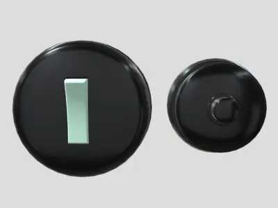 Switch and Bell Low-poly 3D model