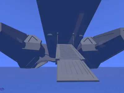 CS5-082023 Freighter Starship 3D print model