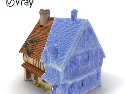 Medieval Cottage House Model Pack Low-poly 3D model