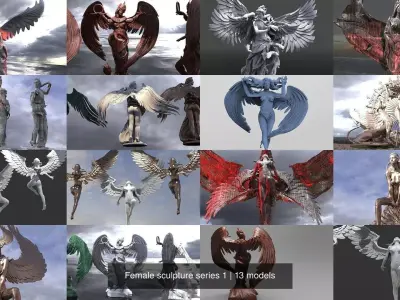 Female sculpture series 1 3D Model Pack
