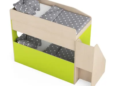 Legenda K10 with LY10 childrens modular bed 3D model