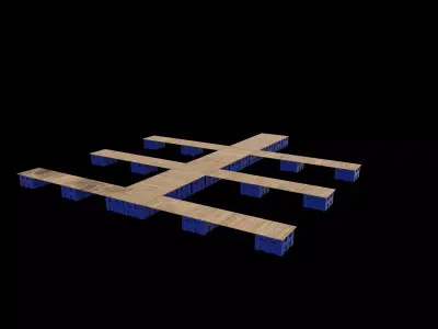 floating dock system  3D model
