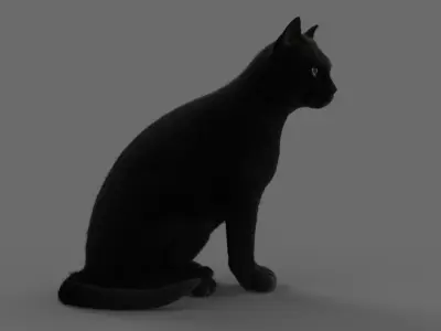  Cat (2) (Black) (ANIMATED) (FUR) 