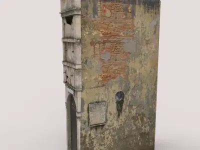  Old Long Mausoleum  Low-poly 3D model