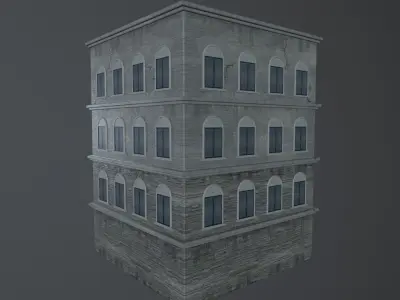 Building European v01 Low-poly 3D model