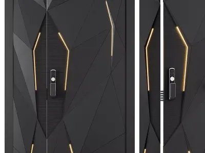 Entrance door set181 3D model