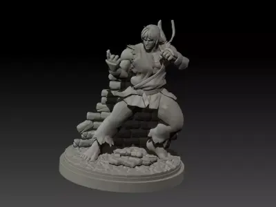 Ken from Street Fighter 3D print model