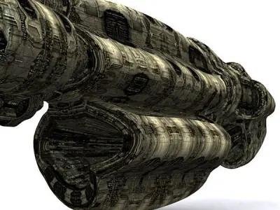 3DRT - Sci-Fi Norad Battleship - Neox Low-poly 3D model