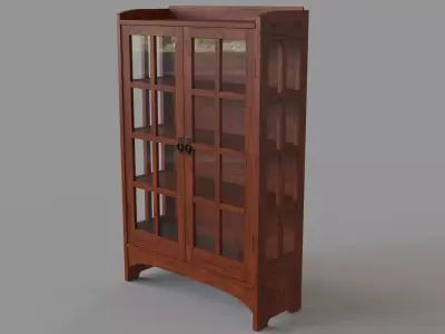 Gustav Stickley No 815 China Cabinet 3D model