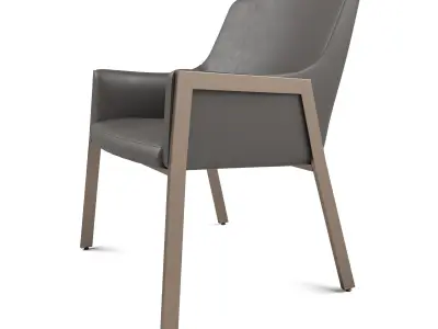 Sunpan - Bernadette Dining Armchair - Kendall Grey 3D model