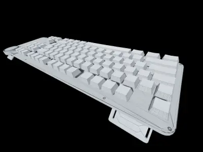 keyboard computer with lights Free 3D model