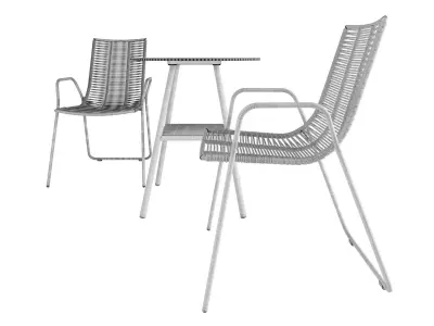 Elba table and chair 3D model