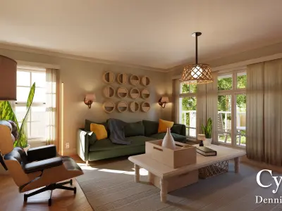 Modular Classic Style American House 11 Low-poly 3D model