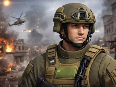 Modern Soldier  Rigged 3D Character 3D model
