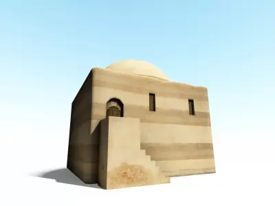 LowPoly Middle East Building Free low-poly 3D model