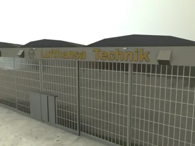 EDDB Hangar 9 Low-poly 3D model