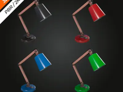 Desk Lamp Low-poly 3D model