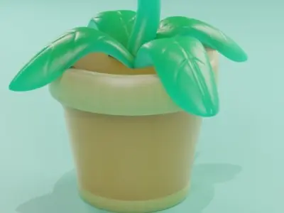 Snow peas from plants vs zombies Low-poly 3D model