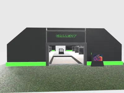 VR Gallery  Low-poly 3D model