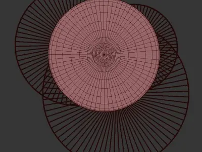 Drievoudige hanglamp van zwarte 3D model