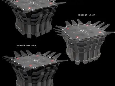 Landing Tower Low-poly 3D model