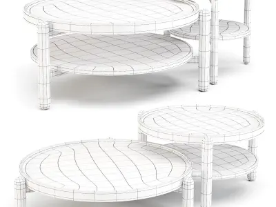 Meridiani Vittorio - Coffee and Side Tables Set 02 3D model