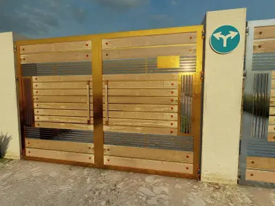 Metall Gates x2 3D model