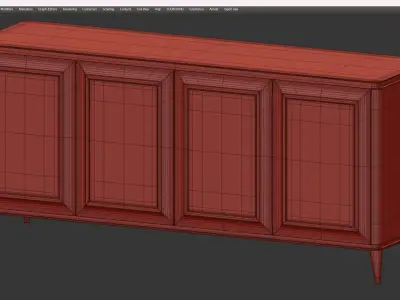 BLUEMOON SIDEBOARD Low-poly 3D model