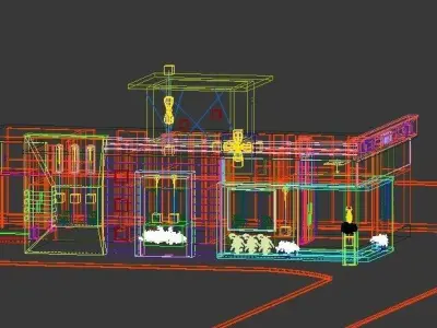 HOME 7 kerala design and floor plans 3D model