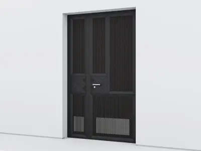 Aluminium door 324 3D model