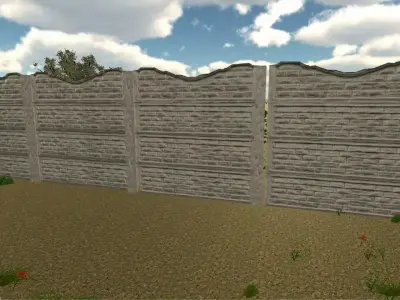 Fence Pack Low-poly 3D model buy