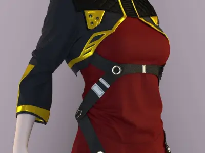 Si-Fi Future Clothes - 41 Marvelous Designer and Clo3D 3D model