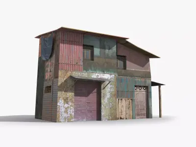 Slum x16 Low-poly 3D model purchase
