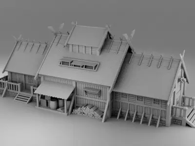 House Viking farmer 3D print model