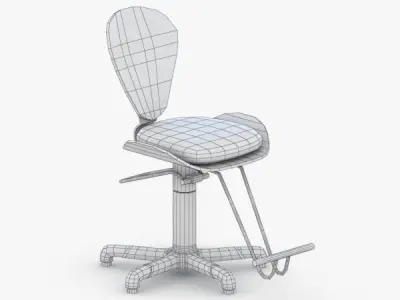 0901 - Hairdresser Chair Low-poly 3D model