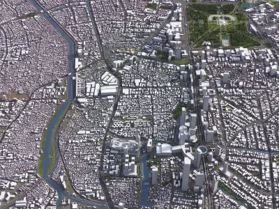 Jakarta - 3D City Model Low-poly 3D model purchase