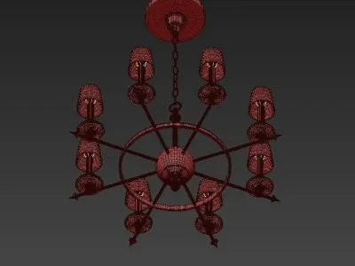 Arrow Large Chandelier 3D model