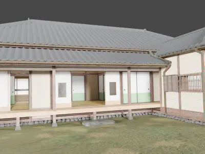 Japanese famous writer house in early 20C 3D model
